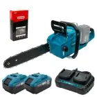 Аккумуляторная цепная пила PROFI-TEC PCS3540BL POWERLine (2*PT2080EP (8.0 Ач), зарядное устройство) — миниатюра 1