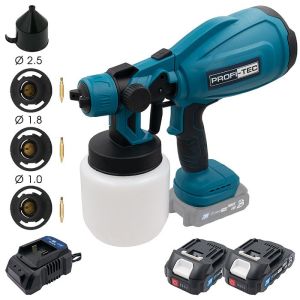 Акумуляторний фарбопульт PROFI-TEC PSG80020 POWERLine (2*PT2020MP (2.0 Aг), зарядний пристрій)