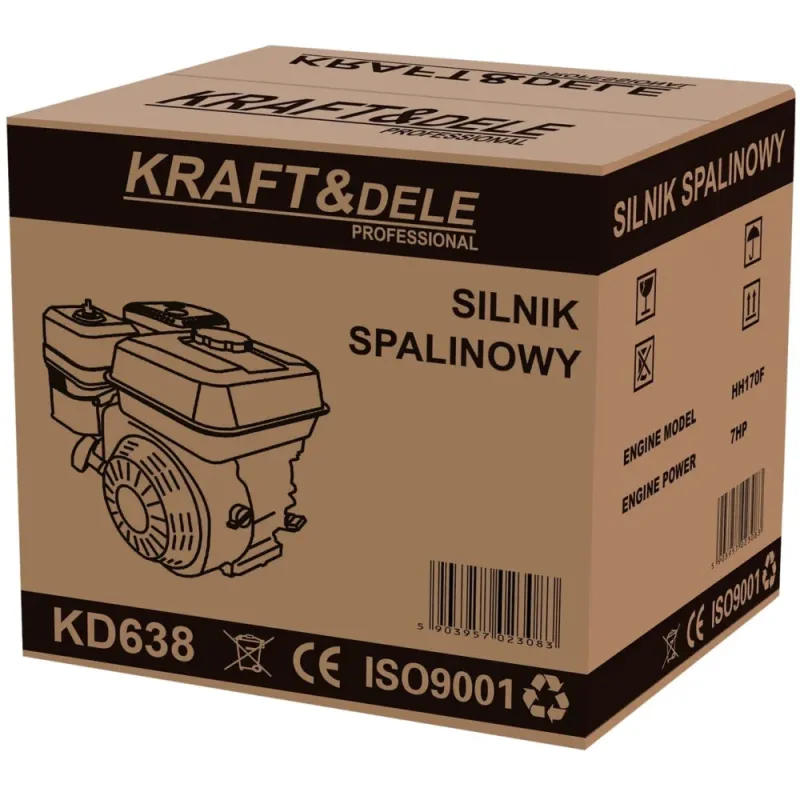 Бензиновий двигун Kraft&Dele KD638 7.0 к.с. шпонка - фото 10
