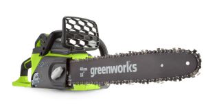 Акумуляторна пила Greenworks GD40CS40K2 (40В, безщіткова, 2 АКБ по 2.0 Аг, шина 40 см)