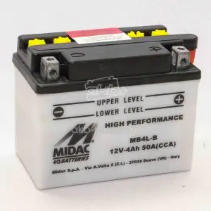 Товар Аккумулятор 4AH-12V MB4L-B (YB4L-B) MIDAC MOTO (120Х70Х92), R, EN50
