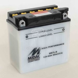 Акумулятор 8AH-12V MB7L-B (YB7L-B) MIDAC MOTO (135Х75Х133), R, EN90