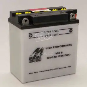 Товар Аккумулятор 9AH-12V MB9-B (YB9-B) MIDAC MOTO (135Х75Х139), L, EN130
