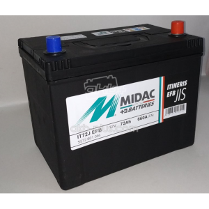 Акумулятор 6СТ-72A MIDAC ITINERIS EFB-STOP & START ASIA, 12V, 72AH (-/+), EN660А