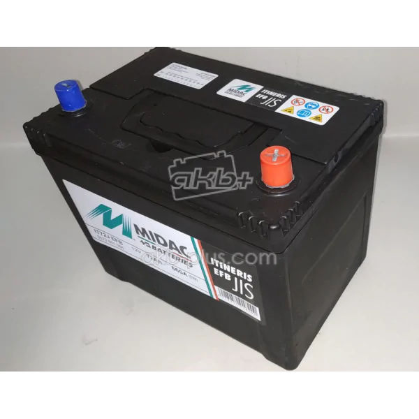 Акумулятор 6СТ-72A MIDAC ITINERIS EFB-STOP & START ASIA, 12V, 72AH (-/+), EN660А - фото 3 Акумулятор 6СТ-72A MIDAC ITINERIS EFB-STOP & START ASIA, 12V, 72AH (-/+), EN660А - фото 3