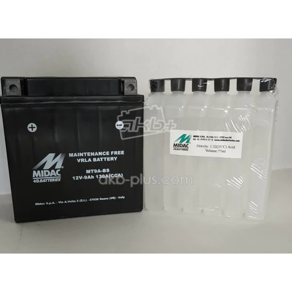 Аккумулятор 9AH-12V MT9A-BS (MT9A-BS) MIDAC MOTO (135Х76Х138), L, EN130 - фото 3