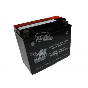 Акумулятор 18AH-12V MTX20HL-BS (YTX20HL-BS) MIDAC MOTO (175Х87Х155), R, EN310