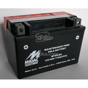 Акумулятор 8AH-12V MTX9-BS (YTX9-BS) MIDAC MOTO (150Х87Х105), L, EN110