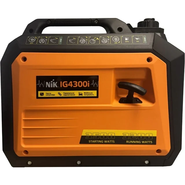 Инверторный бензиновый генератор NiK IG4300і 3,2/3,5 кВт - фото 2 Инверторный бензиновый генератор NiK IG4300і 3,2/3,5 кВт - фото 2