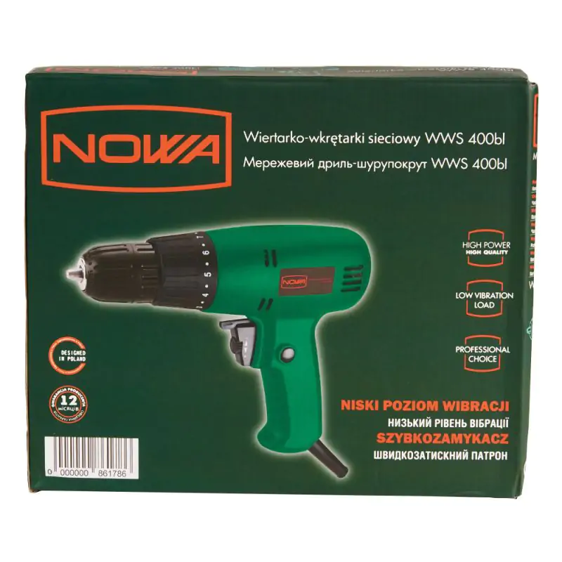 Дрель-шуруповерт сетевой NOWA WWS 400bl - фото 8