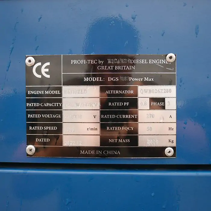 Генератор дизельний PROFI-TEC RDSG187-3 Power MAX (187кВА/150кВт, двигун RICARDO, Great Britain) - фото 2 Генератор дизельний PROFI-TEC RDSG187-3 Power MAX (187кВА/150кВт, двигун RICARDO, Great Britain) - фото 2
