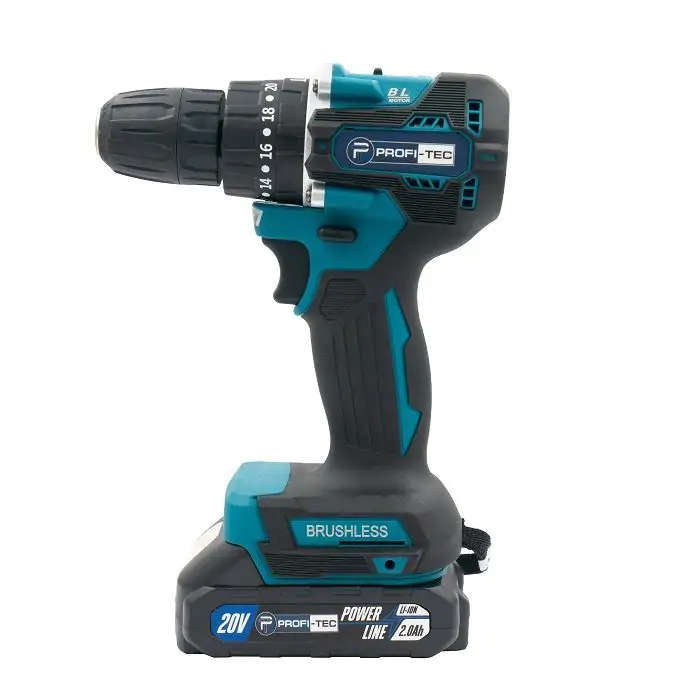 Аккумуляторный шуруповерт PROFI-TEC PCD4020BL POWERLine (2*PT2020MP (2.0 Ач), зарядное устройство) - фото 3