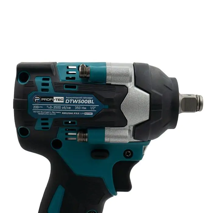 Аккумуляторный гайковерт PROFI-TEC DTW500BL POWERLine (2*PT2040MP (4.0 Ач), зарядное устройство) - фото 9