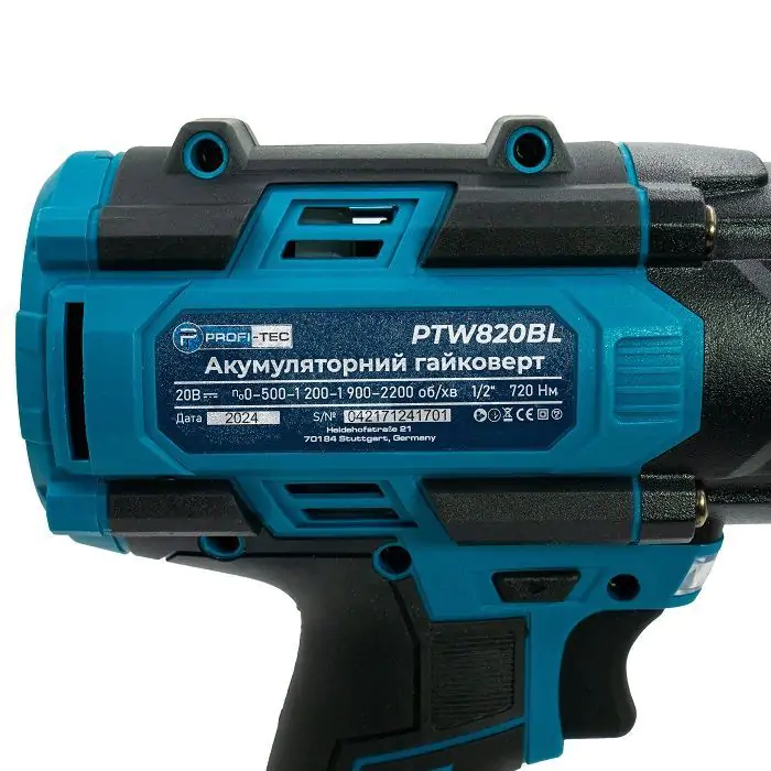 Аккумуляторный гайковерт PROFI-TEC PTW820BL POWERLine (без аккумулятора и зарядного устройства) - фото 8