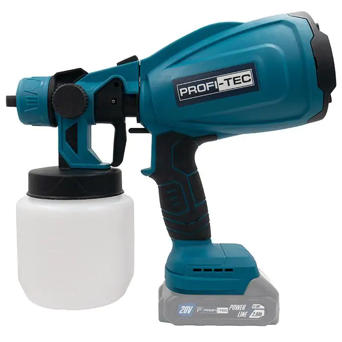 Аккумуляторный краскопульт PROFI-TEC PSG80020 POWERLine (2*PT2020MP (2.0 Aг), зарядное устройство) - фото 3