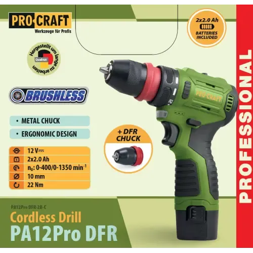 Шурупокрут Procraft PA12Pro DFR (2 акб) - фото 2 Шурупокрут Procraft PA12Pro DFR (2 акб) - фото 2