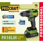 Шуруповерт Procraft PA18LiH з ударом (1 акб і зу) — мініатюра 2