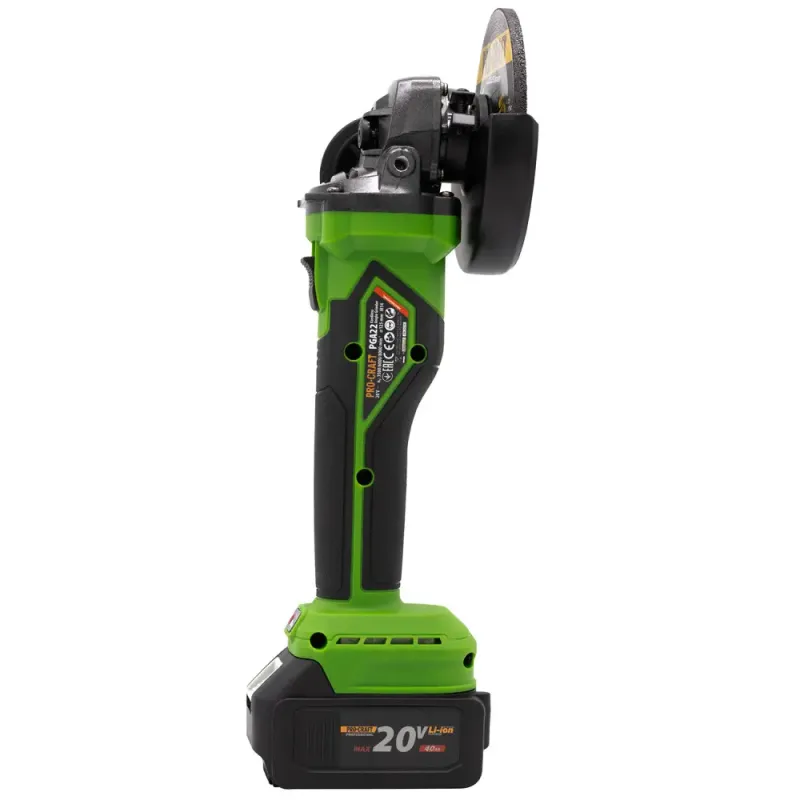 Аккумуляторная болгарка Procraft PGA22 (без акб и зу) - фото 11