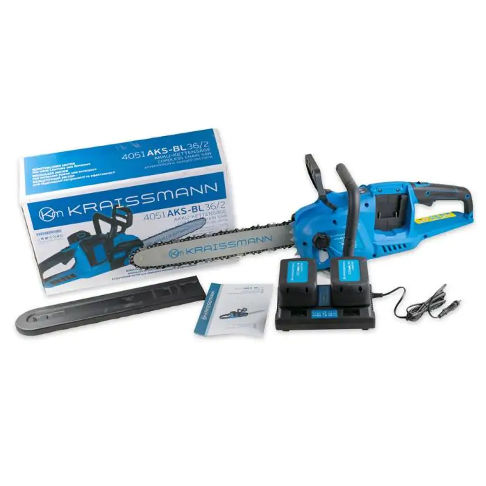 Аккумуляторная цепная пила KRAISSMANN 4051 AKS-BL 36/2 - фото 4