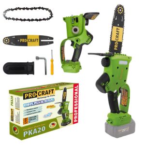 Акумуляторна міні-пила Procraft PKA20 (20В, шина 24 см, без АКБ і ЗП)