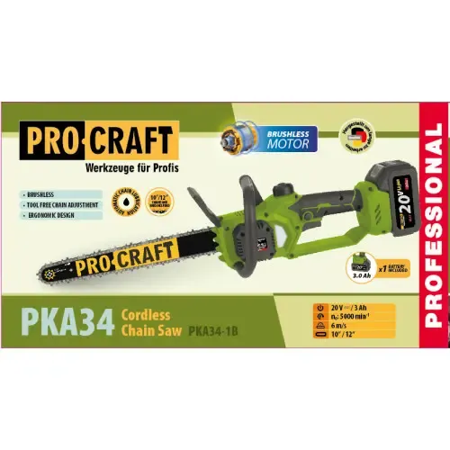 Акумуляторна пила Procraft PKA34 (1 акб та зп) - фото 2