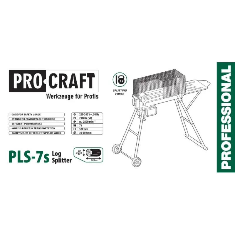 Дровокол Procraft PLS7s - фото 2 Дровокол Procraft PLS7s - фото 2