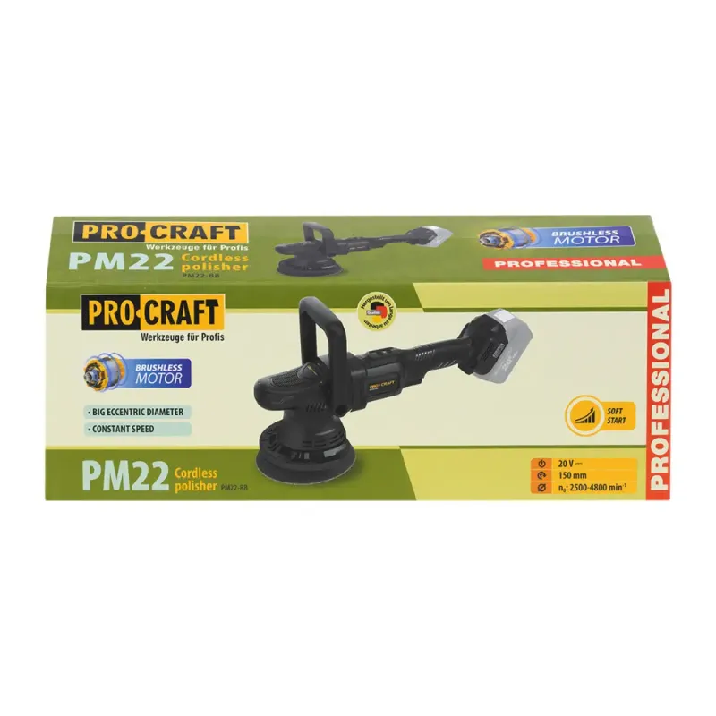 Аккумуляторная полировальная машина Procraft PM22 (без акб и зу) - фото 20