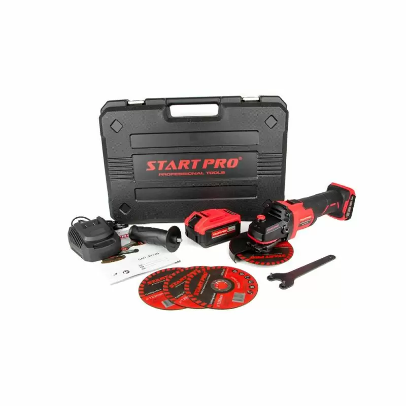 Шліфмашина кутова акумуляторна Start Pro SAG-21/2B BRUSHLESS - фото 9 Шліфмашина кутова акумуляторна Start Pro SAG-21/2B BRUSHLESS - фото 9