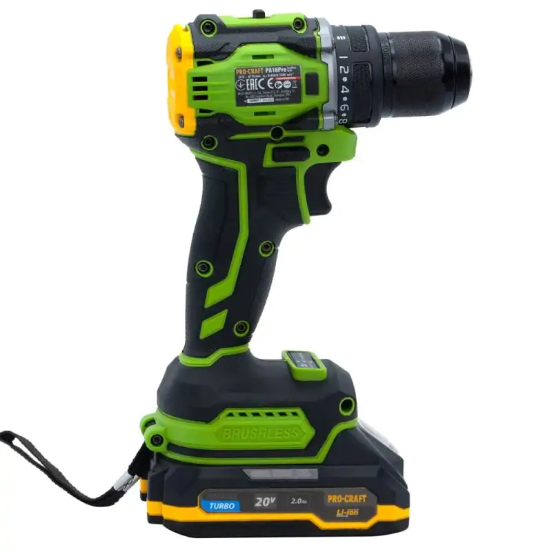 Шурупокрут акумуляторний Procraft PA18Pro (1 АКБ 2Аг) - фото 8 Шурупокрут акумуляторний Procraft PA18Pro (1 АКБ 2Аг) - фото 8