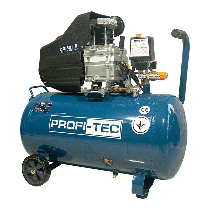 Масляний компресор PROFI-TEC OC-50 50 л, 1,5 кВт, 200 л/хв - фото 2