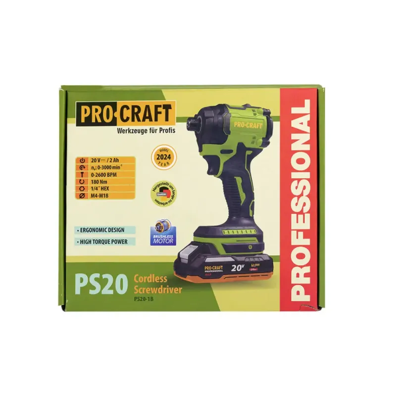 Аккумуляторный гайковерт Procraft PS20 (1 АКБ 2Ач) - фото 11
