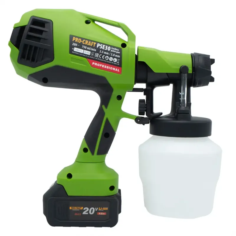 Аккумуляторный краскопульт Procraft PSE30 (без акб и зу) - фото 4