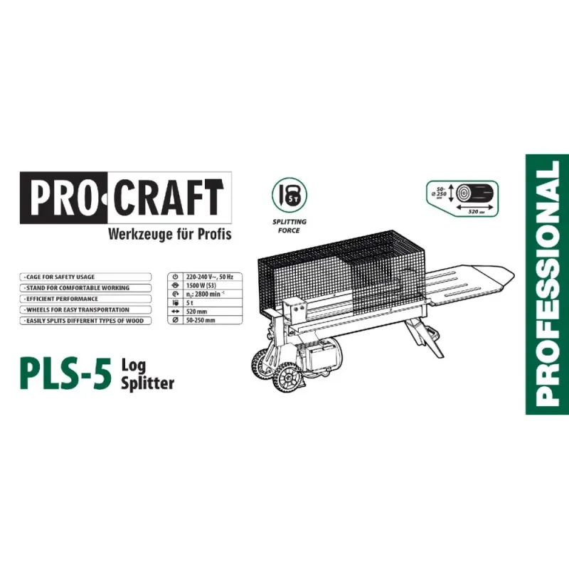 Дровокол Procraft PLS5 - фото 2 Дровокол Procraft PLS5 - фото 2