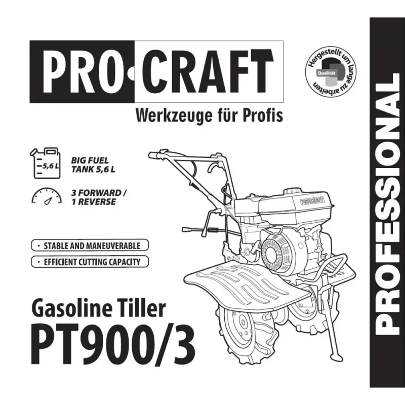 Мотоблок бензиновий Procraft PT900/3 - фото 2 Мотоблок бензиновий Procraft PT900/3 - фото 2