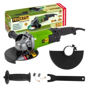 Кутова шліфмашина (Болгарка) Procraft PW2200ES (1400 Вт, 180 мм, регулятор обертів, плавний пуск)