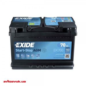 Автомобільний акумулятор Exide 6СТ-70 Start-Stop AGM EK700