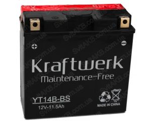 Мото акумулятор Kraftwerk 6СТ-12 YT14B-BS