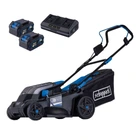 Газонокосарка акумуляторна Scheppach BC-MP380-X SET XL2, 38 см, 2 АКБ 4 А·год - мініатюра 1