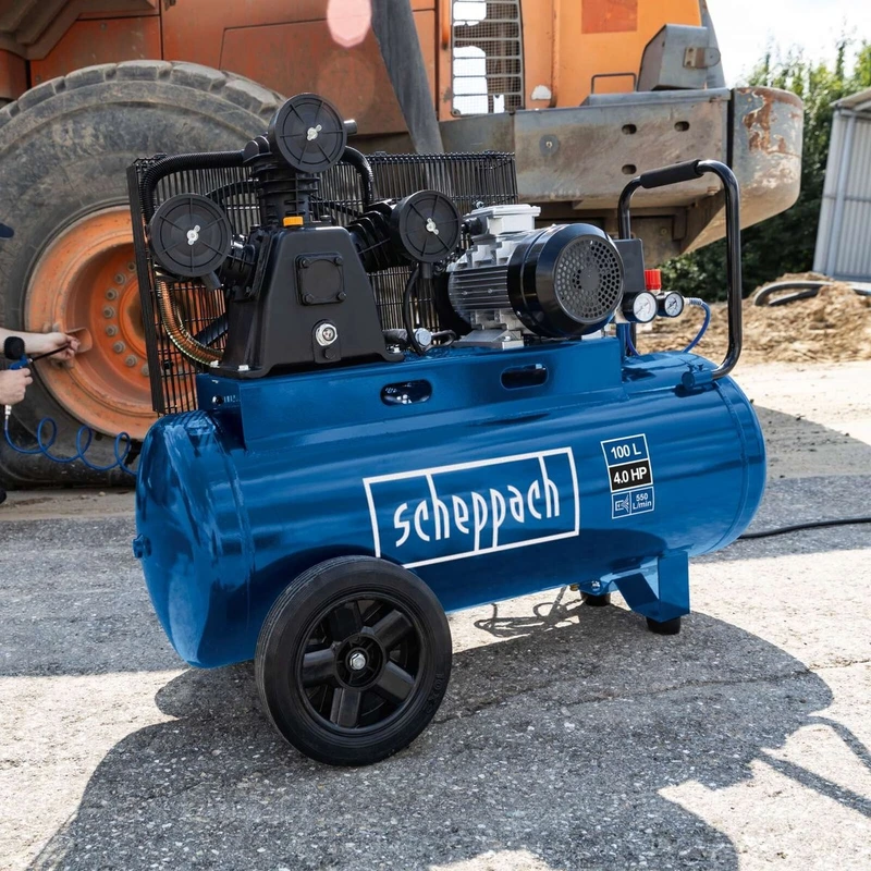 Ременной компрессор Scheppach HC550TC 400 В, 100 л, 3000 Вт - фото 3 Ременной компрессор Scheppach HC550TC 400 В, 100 л, 3000 Вт - фото 3