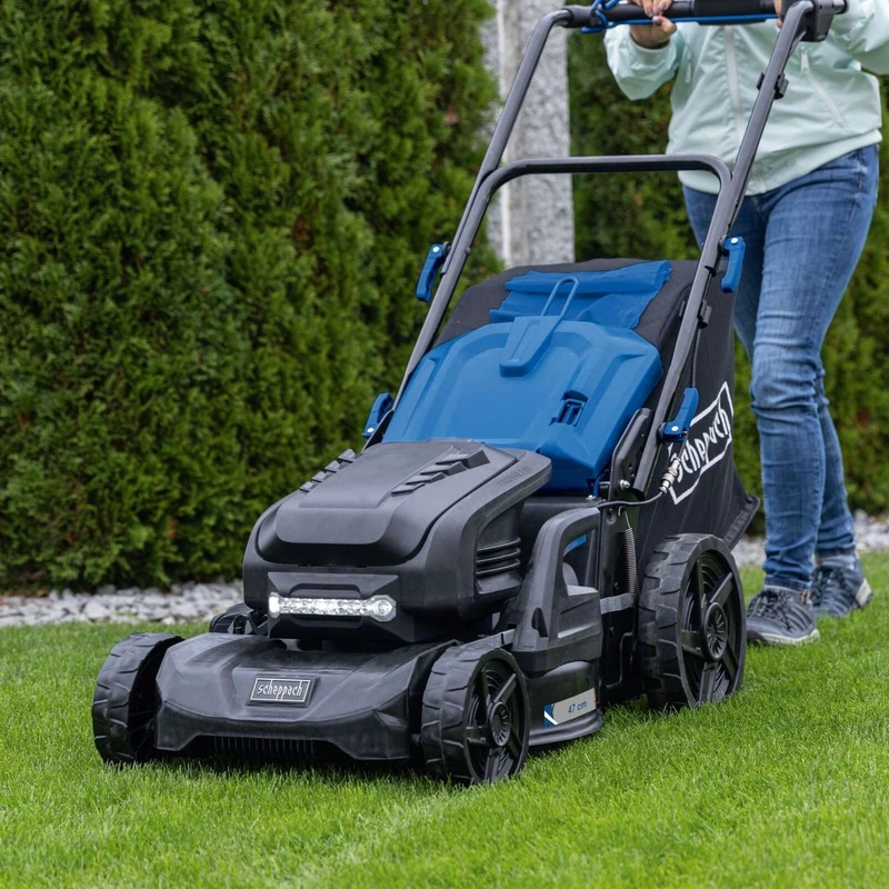 Газонокосарка акумуляторна самохідна Scheppach MP470-X SET XL2x2, 47 см, 4 АКБ 4 А·год - фото 8