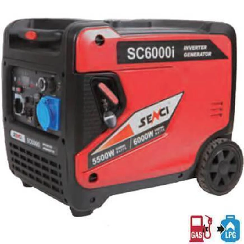 Інверторний двопаливний генератор SENCI SC6000i-BL(D) 5,5/6 кВт з електростартером - фото 2 Інверторний двопаливний генератор SENCI SC6000i-BL(D) 5,5/6 кВт з електростартером - фото 2
