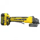 Аккумуляторная болгарка STANLEY FATMAX SFMCG700M2K БЕСЩЕТОЧНАЯ (18В, 125 мм, 2 АКБ 4.0 Ач) — миниатюра 2