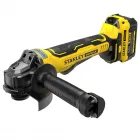 Аккумуляторная болгарка STANLEY FATMAX SFMCG700M2K БЕСЩЕТОЧНАЯ (18В, 125 мм, 2 АКБ 4.0 Ач) — миниатюра 1