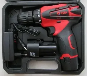 Шуруповерт аккумуляторный Edon CF 1202 (12В, 2 скорости, 2 АКБ в комплекте)