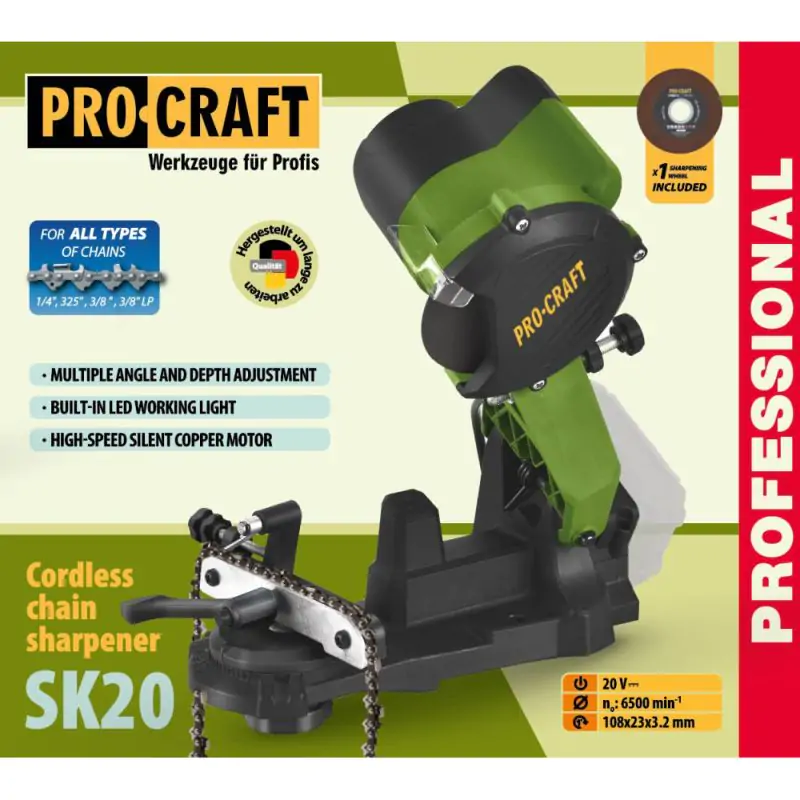 Аккумуляторная заточка для цепи Procraft SK20 без АКБ и ЗУ - фото 2