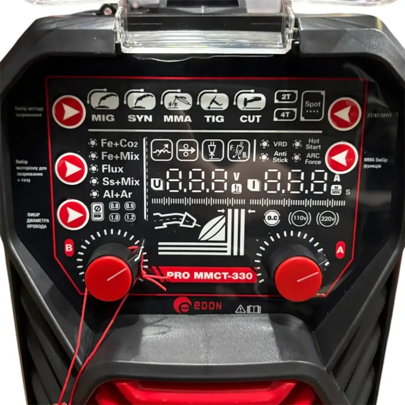 Зварювальний апарат Edon PRO MMCT-330 (MIG/MMA/TIG/CUT) 4-в-1 - фото 2