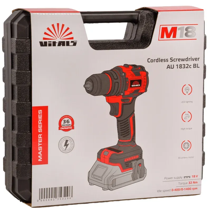 Дрель-шуруповерт акумуляторний Vitals Master AU 1832c BL - фото 11 Дрель-шуруповерт акумуляторний Vitals Master AU 1832c BL - фото 11