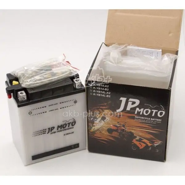 Акумулятор 14AH-12V CB14-A2 (YB14-A2) JP MOTO (134Х89Х166), L, EN185 - фото 2