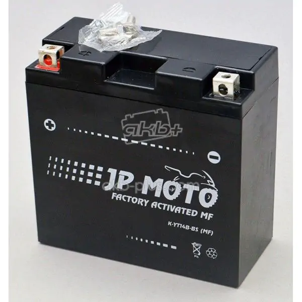 Акумулятор 12AH-12V YT14B-BS JP MOTO (150Х70Х145), L, EN150 - фото 3