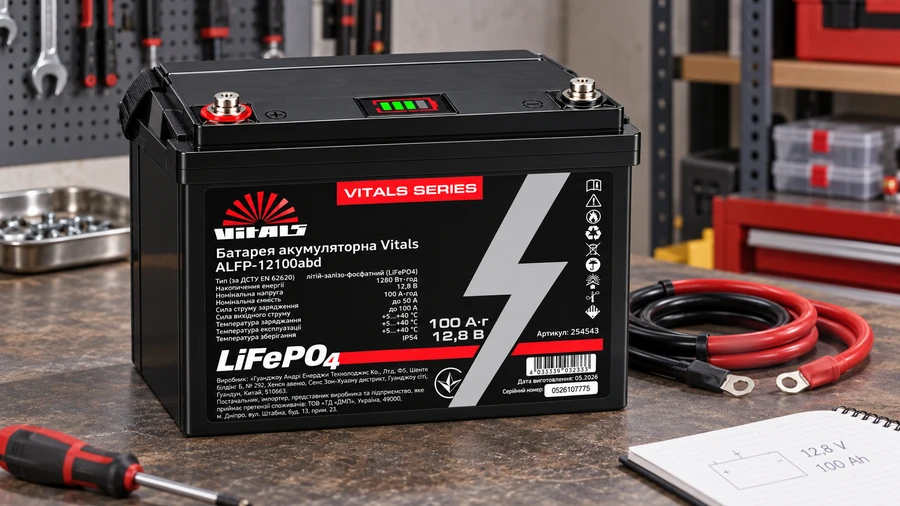 Планирование кабелей и подключения к клеммам M8 Vitals ALFP-12100ABD